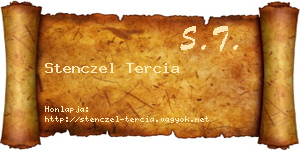 Stenczel Tercia névjegykártya